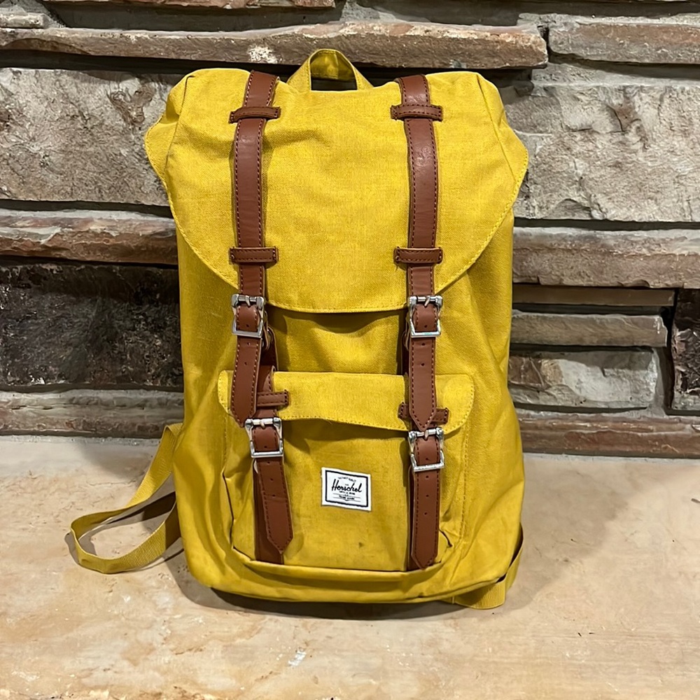 Herschel Supply Co Little America Yellow Canvas Backpack